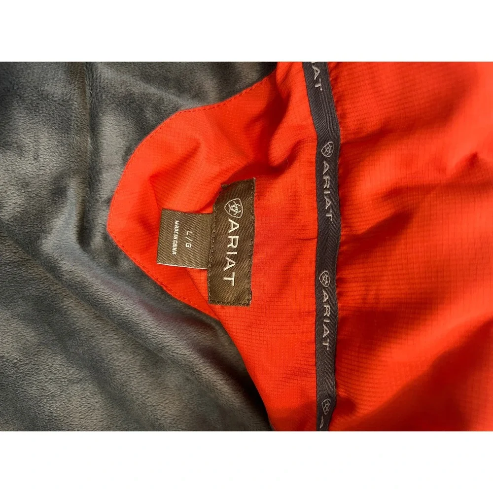 Thrashed Ariat Grungecore Distressed Mens Insulated Quilted Vest‎ Orange Size L